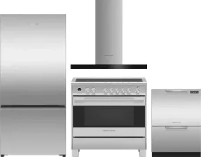 4 Piece Package Includes Refrigerator, Range, Hood And Dishwasher